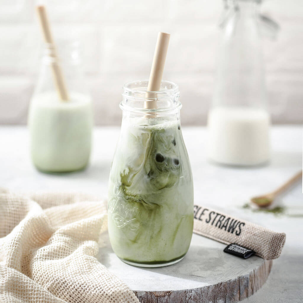 Reusable Bamboo Straw Set with Jute Pouch