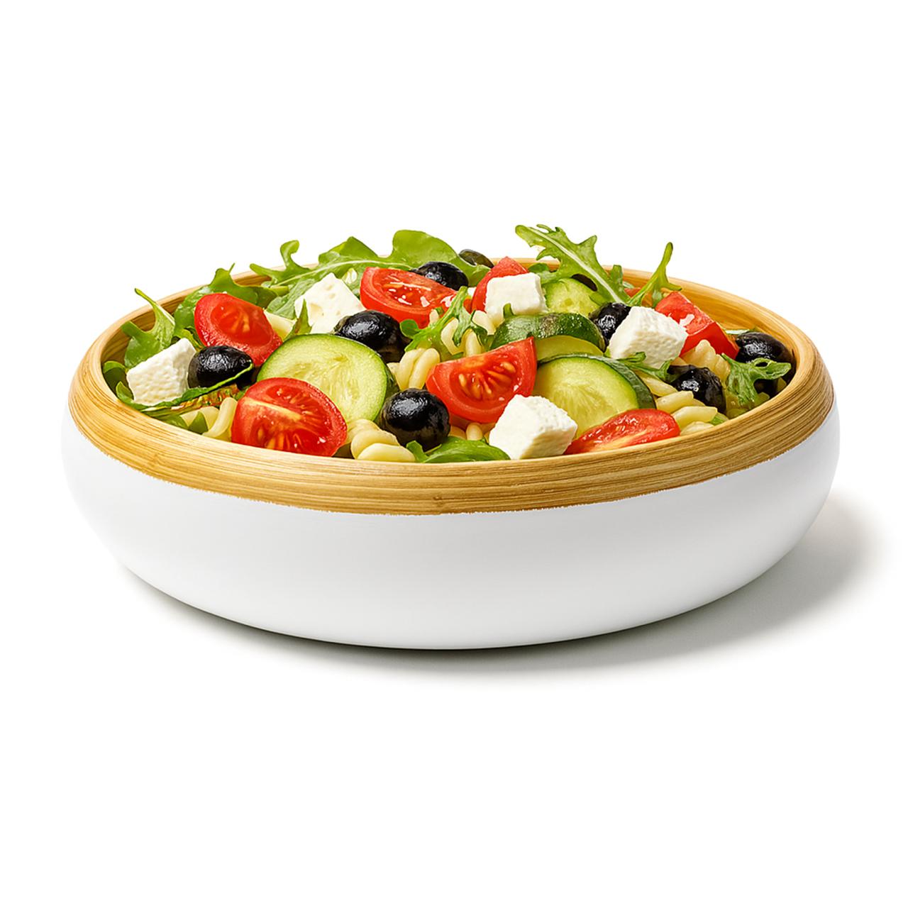 Bamboo Fruit Bowl & Home Decor Bowl (Off-White)