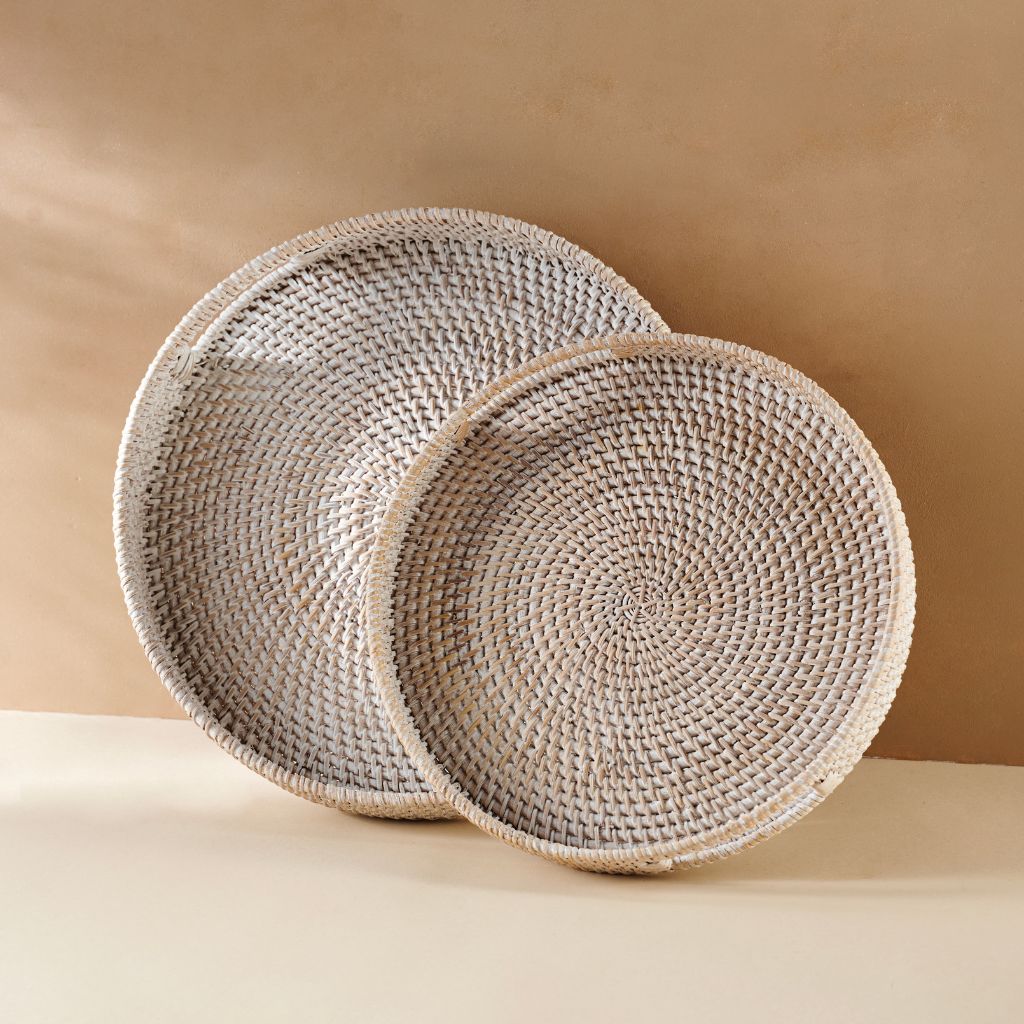 Handwoven Rattan Trays