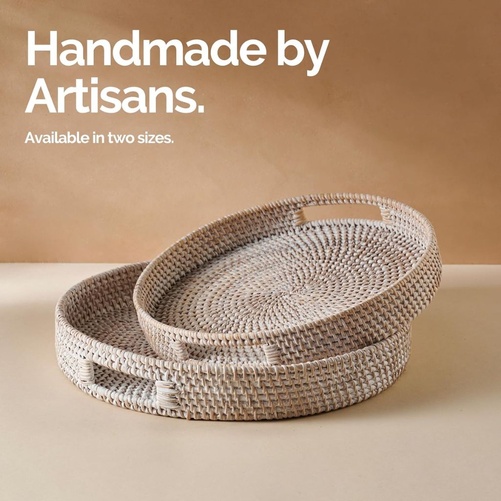 Handwoven Rattan Trays